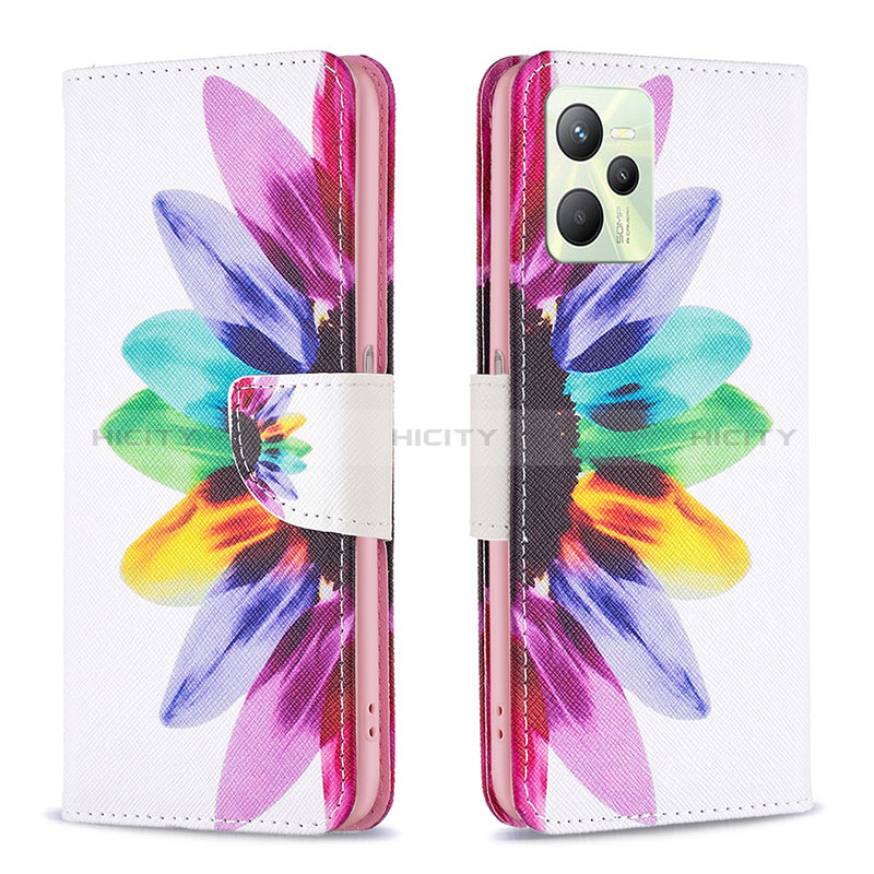 Coque Portefeuille Motif Fantaisie Livre Cuir Etui Clapet B01F pour Realme C35 Plus