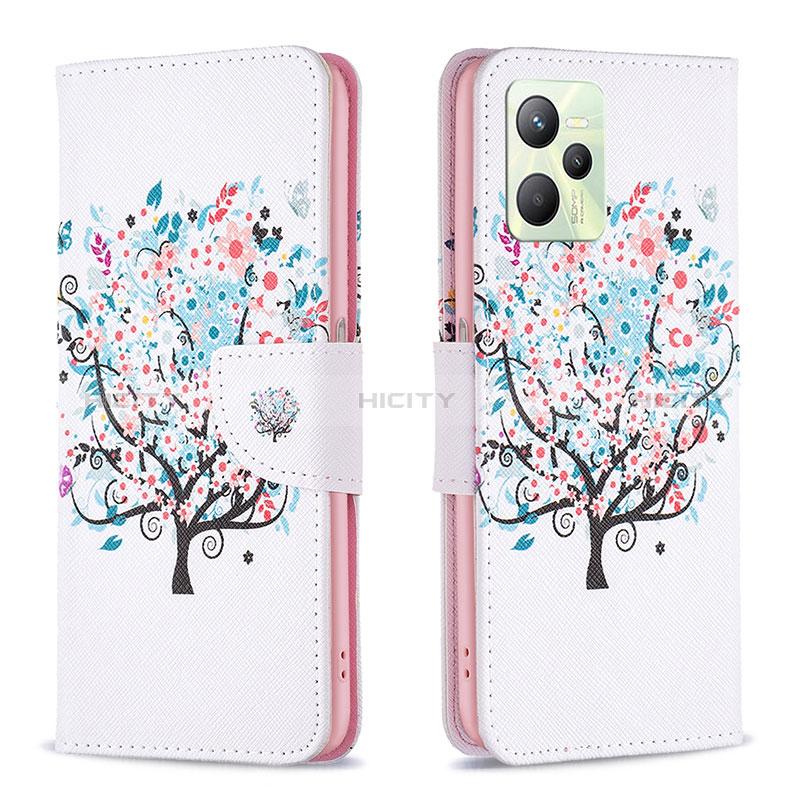 Coque Portefeuille Motif Fantaisie Livre Cuir Etui Clapet B01F pour Realme C35 Plus