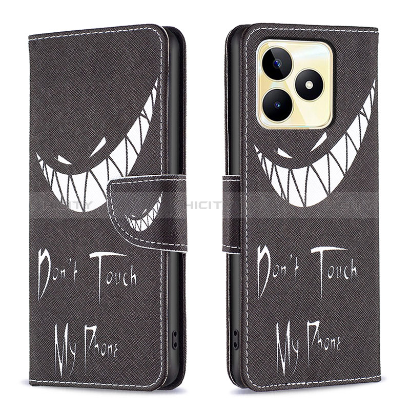 Coque Portefeuille Motif Fantaisie Livre Cuir Etui Clapet B01F pour Realme C53 India Plus