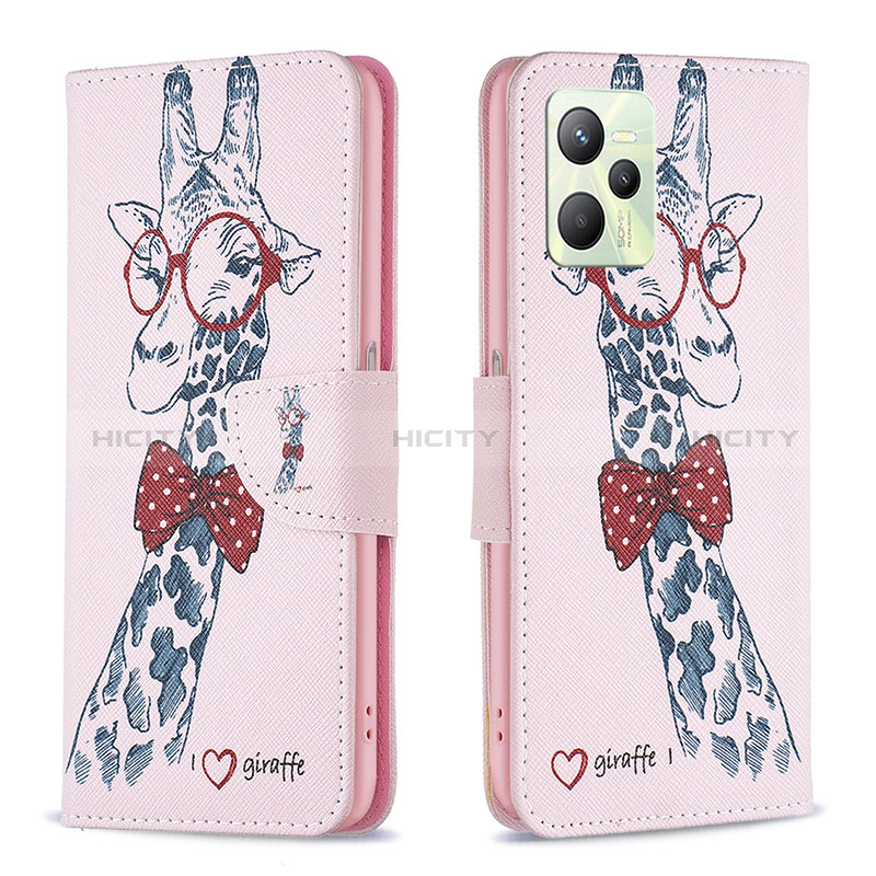 Coque Portefeuille Motif Fantaisie Livre Cuir Etui Clapet B01F pour Realme Narzo 50A Prime Plus