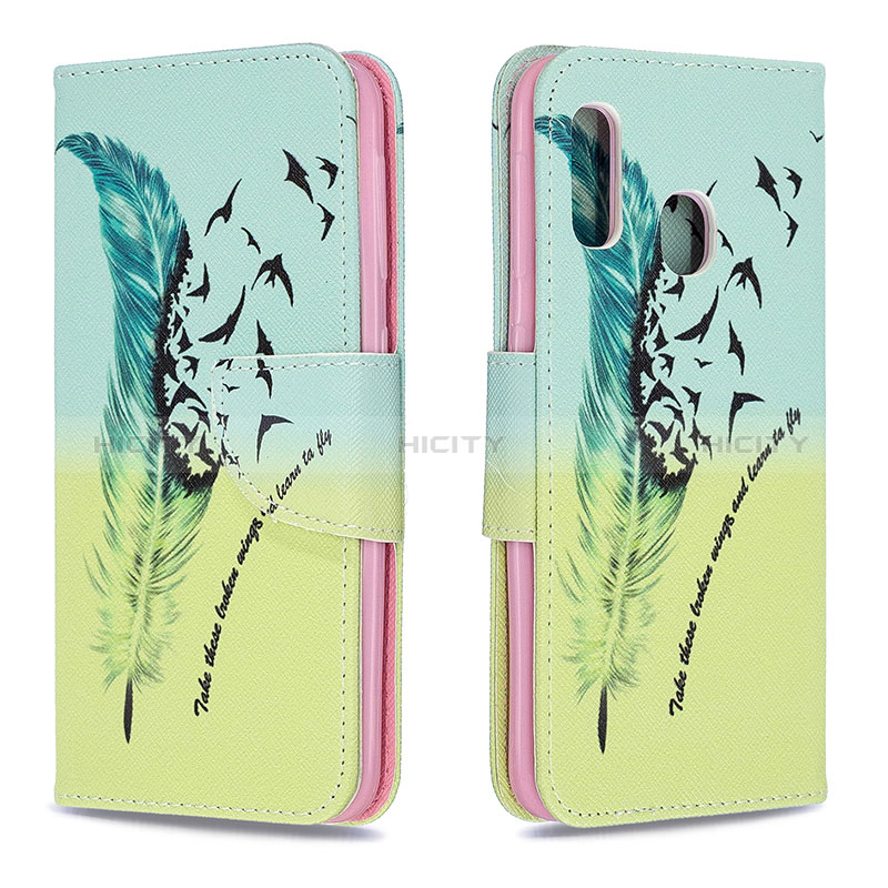 Coque Portefeuille Motif Fantaisie Livre Cuir Etui Clapet B01F pour Samsung Galaxy A20e Plus