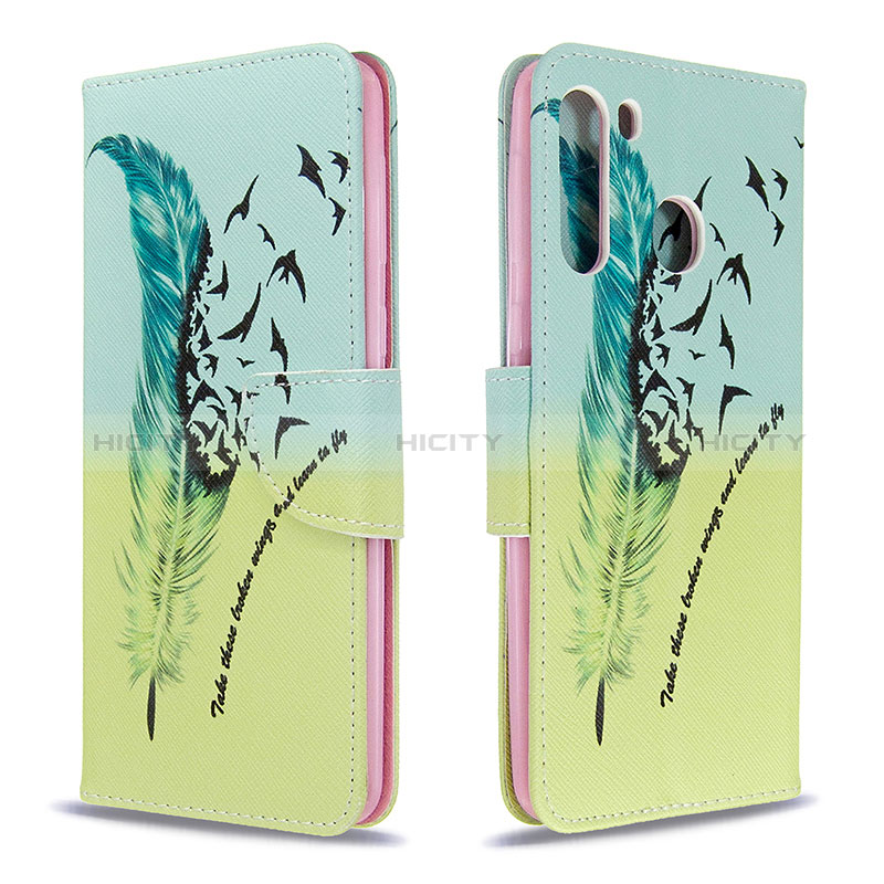 Coque Portefeuille Motif Fantaisie Livre Cuir Etui Clapet B01F pour Samsung Galaxy A21 Plus