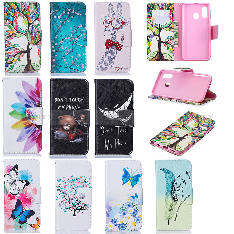 Coque Portefeuille Motif Fantaisie Livre Cuir Etui Clapet B01F pour Samsung Galaxy A40 Plus