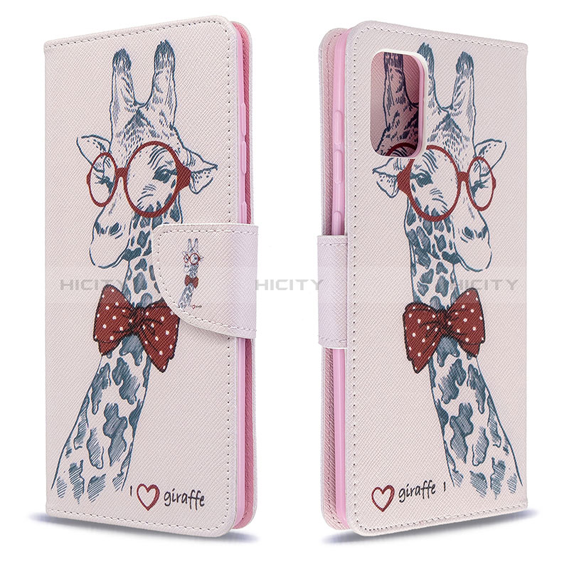 Coque Portefeuille Motif Fantaisie Livre Cuir Etui Clapet B01F pour Samsung Galaxy A71 5G Rose Plus