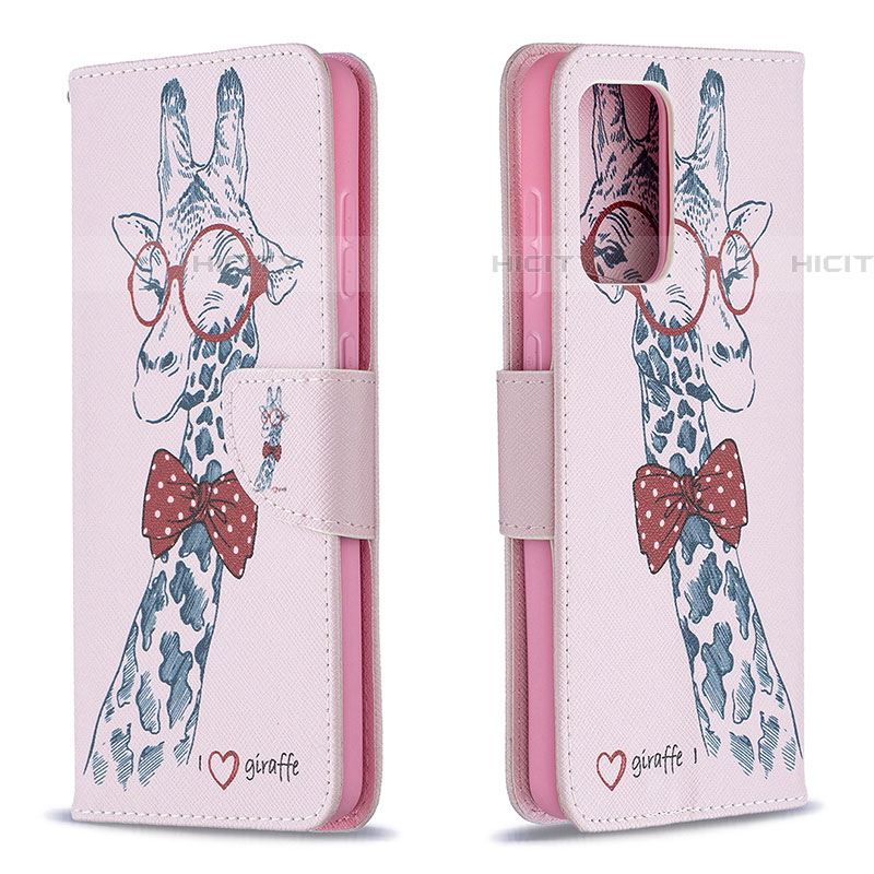 Coque Portefeuille Motif Fantaisie Livre Cuir Etui Clapet B01F pour Samsung Galaxy A72 4G Rose Plus