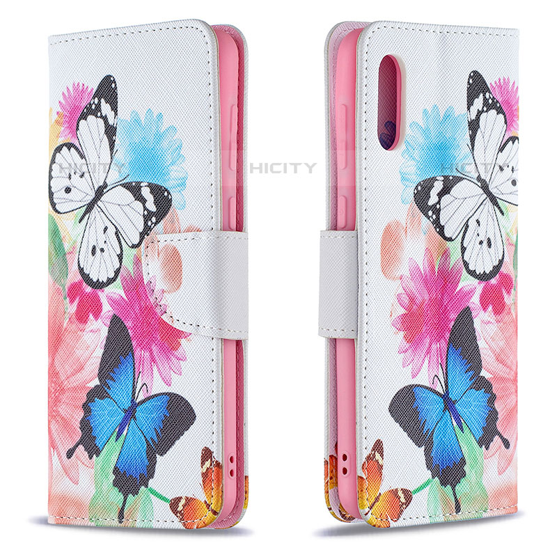 Coque Portefeuille Motif Fantaisie Livre Cuir Etui Clapet B01F pour Samsung Galaxy M02 Colorful Plus