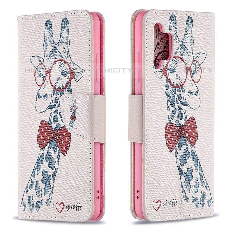 Coque Portefeuille Motif Fantaisie Livre Cuir Etui Clapet B01F pour Samsung Galaxy M32 5G Rose Plus