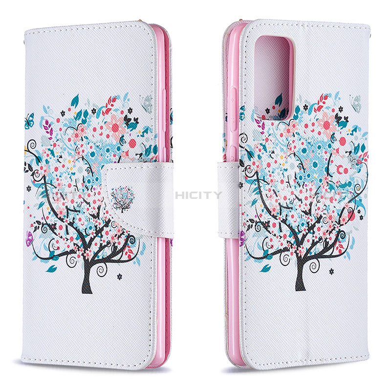 Coque Portefeuille Motif Fantaisie Livre Cuir Etui Clapet B01F pour Samsung Galaxy Note 20 5G Blanc Plus