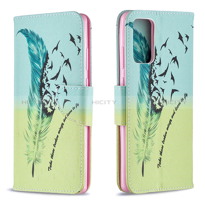 Coque Portefeuille Motif Fantaisie Livre Cuir Etui Clapet B01F pour Samsung Galaxy Note 20 5G Pastel Vert Plus