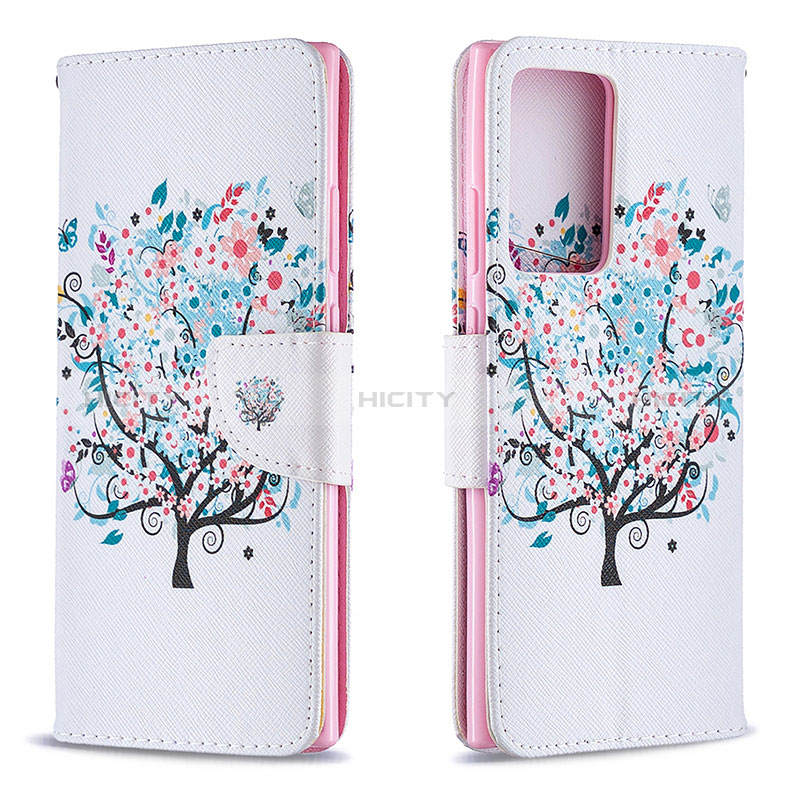 Coque Portefeuille Motif Fantaisie Livre Cuir Etui Clapet B01F pour Samsung Galaxy Note 20 Ultra 5G Blanc Plus