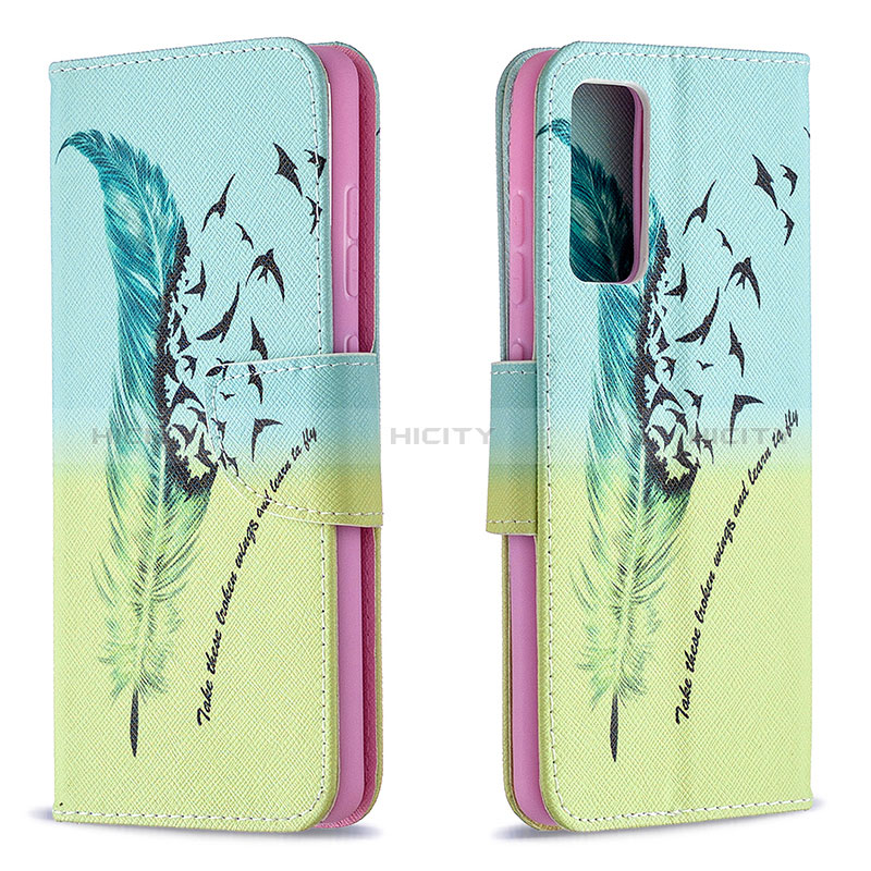 Coque Portefeuille Motif Fantaisie Livre Cuir Etui Clapet B01F pour Samsung Galaxy S20 FE 5G Pastel Vert Plus