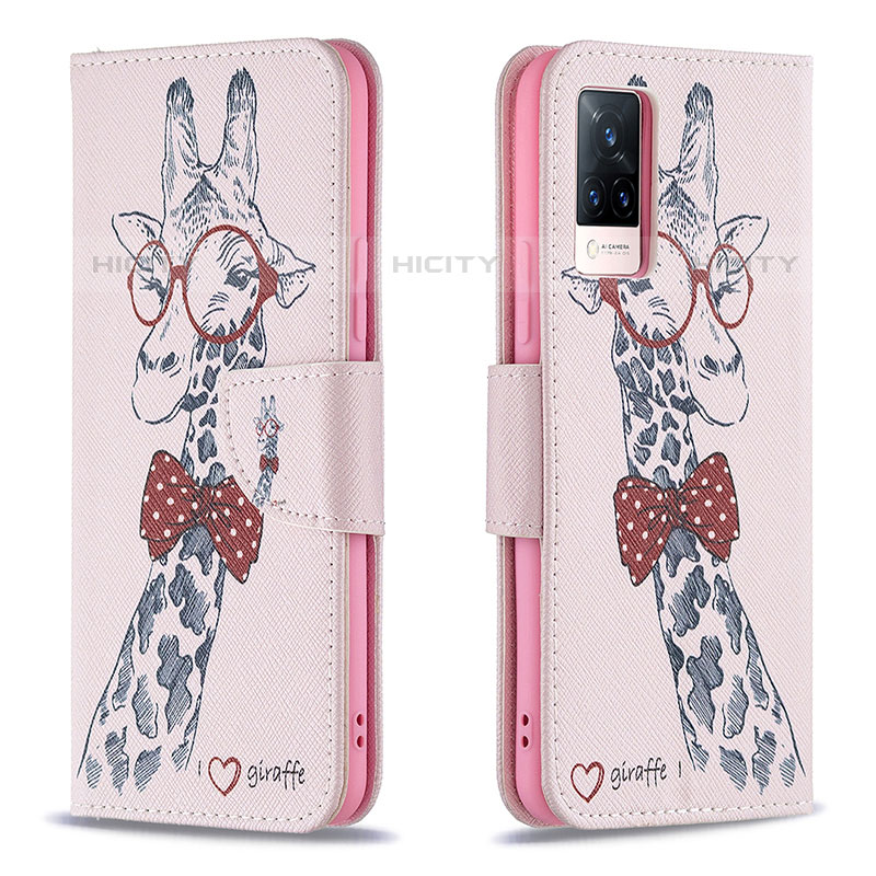 Coque Portefeuille Motif Fantaisie Livre Cuir Etui Clapet B01F pour Vivo V21s 5G Plus