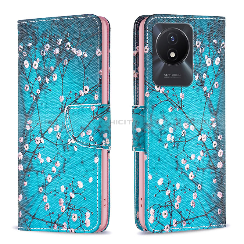 Coque Portefeuille Motif Fantaisie Livre Cuir Etui Clapet B01F pour Vivo Y02 Plus