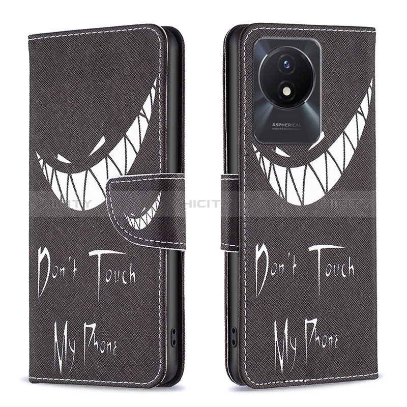 Coque Portefeuille Motif Fantaisie Livre Cuir Etui Clapet B01F pour Vivo Y02A Plus