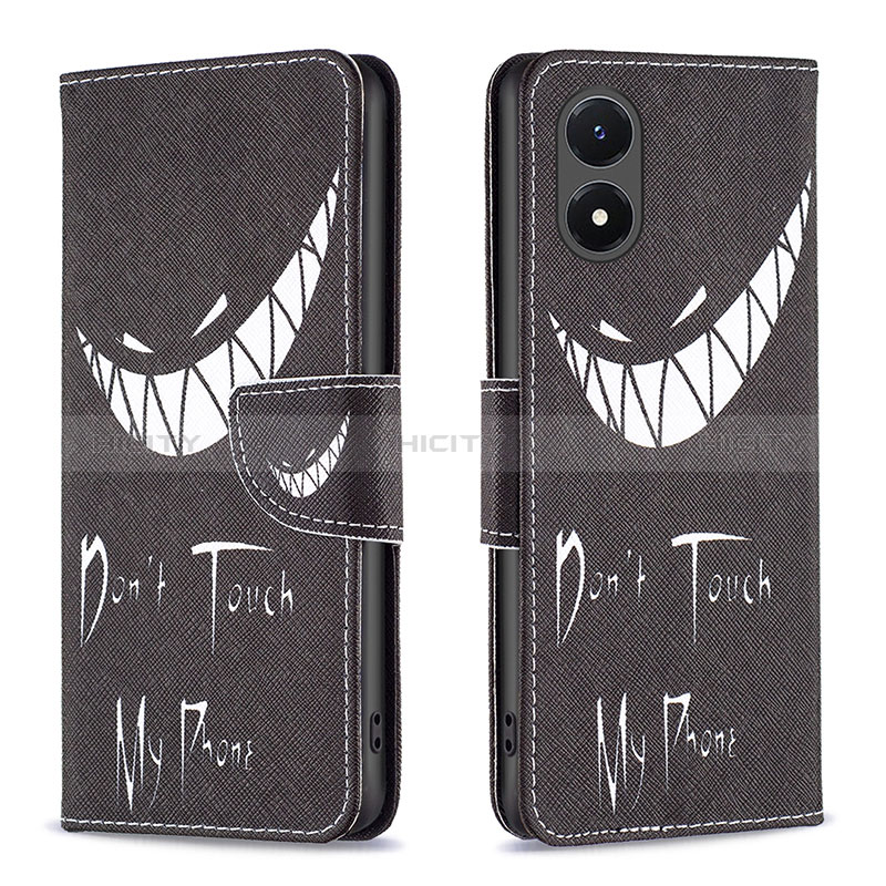 Coque Portefeuille Motif Fantaisie Livre Cuir Etui Clapet B01F pour Vivo Y02S Plus