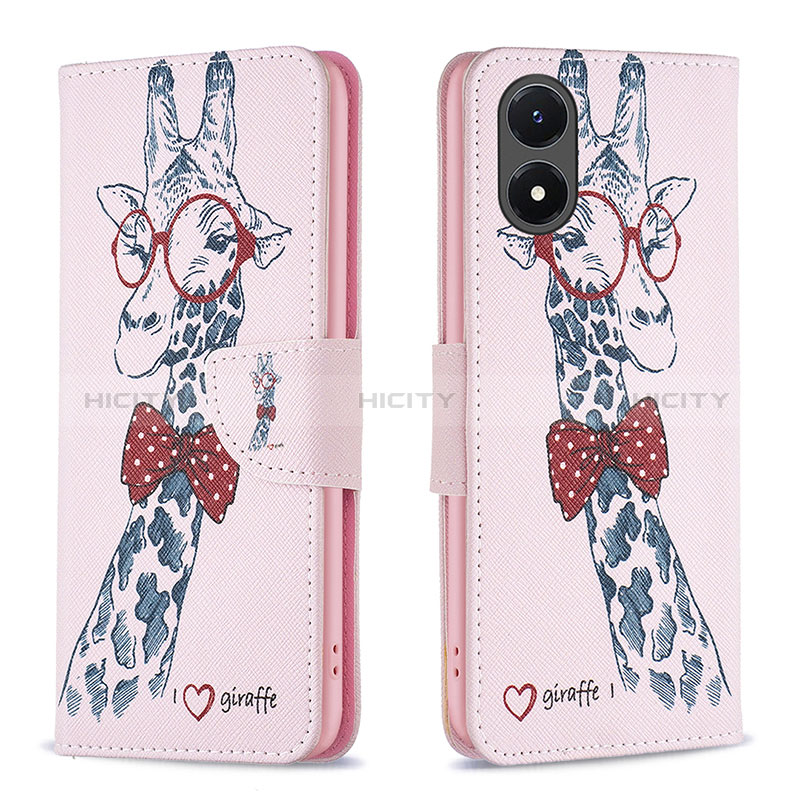 Coque Portefeuille Motif Fantaisie Livre Cuir Etui Clapet B01F pour Vivo Y02S Plus