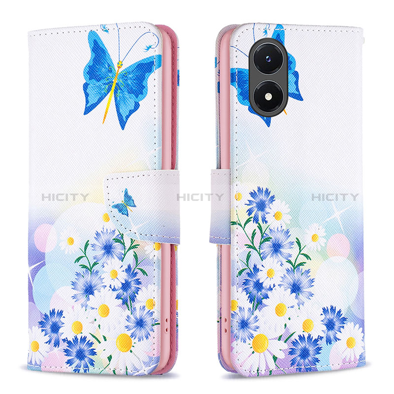 Coque Portefeuille Motif Fantaisie Livre Cuir Etui Clapet B01F pour Vivo Y02S Plus