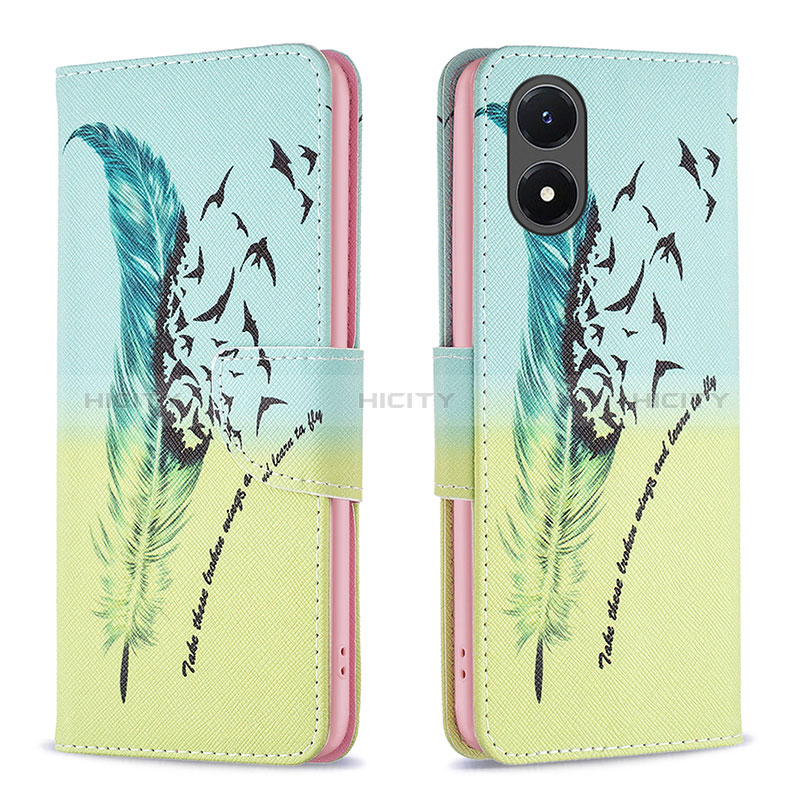 Coque Portefeuille Motif Fantaisie Livre Cuir Etui Clapet B01F pour Vivo Y02S Plus