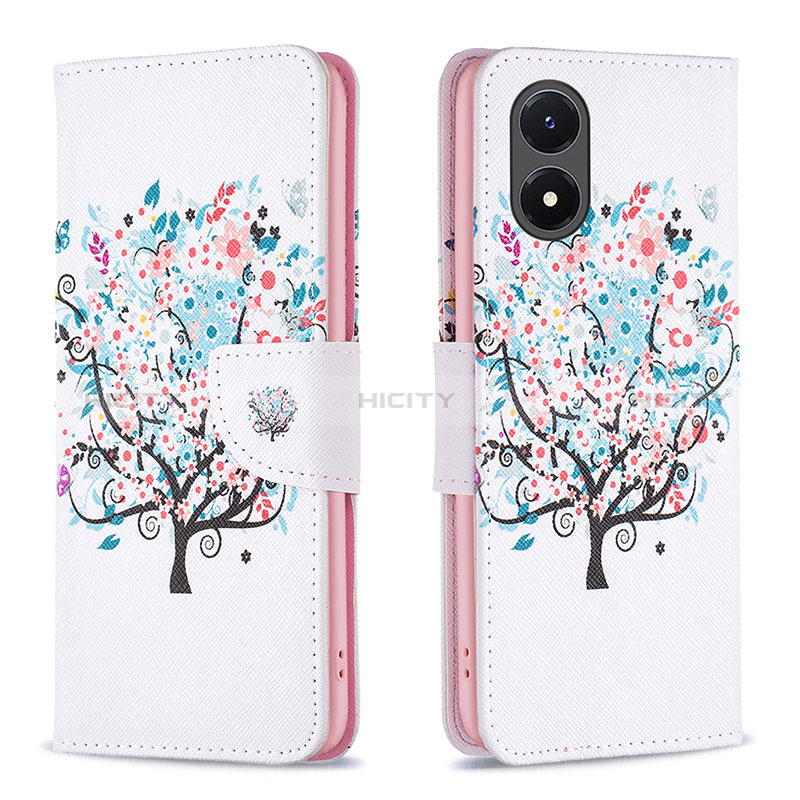 Coque Portefeuille Motif Fantaisie Livre Cuir Etui Clapet B01F pour Vivo Y02S Plus