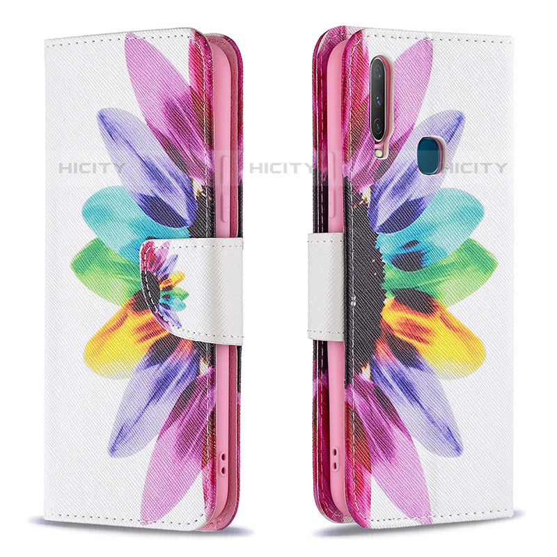 Coque Portefeuille Motif Fantaisie Livre Cuir Etui Clapet B01F pour Vivo Y12 Mixte Plus