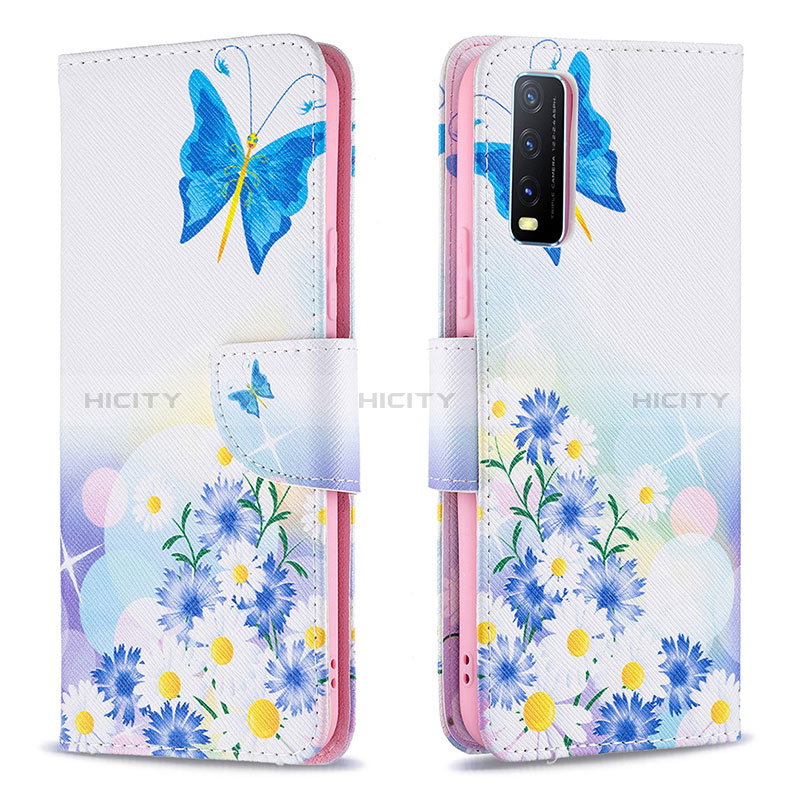 Coque Portefeuille Motif Fantaisie Livre Cuir Etui Clapet B01F pour Vivo Y12A Plus