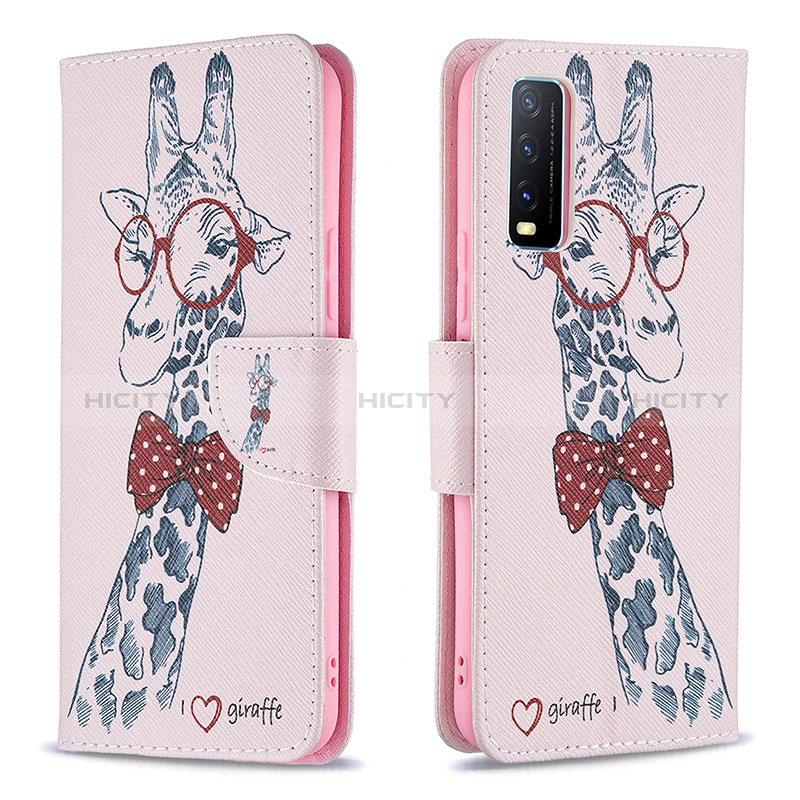 Coque Portefeuille Motif Fantaisie Livre Cuir Etui Clapet B01F pour Vivo Y12A Plus