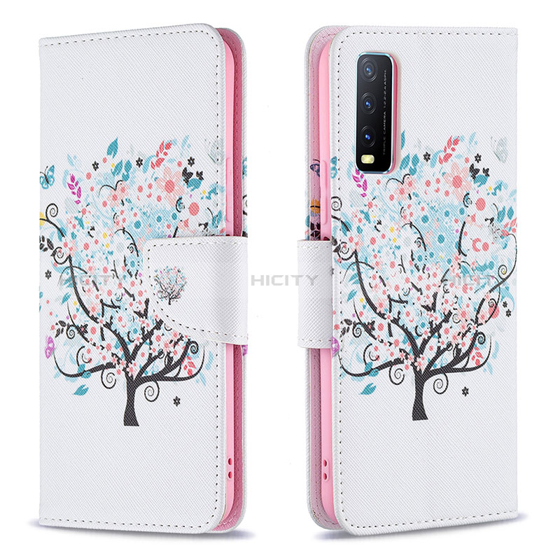 Coque Portefeuille Motif Fantaisie Livre Cuir Etui Clapet B01F pour Vivo Y12s (2021) Plus