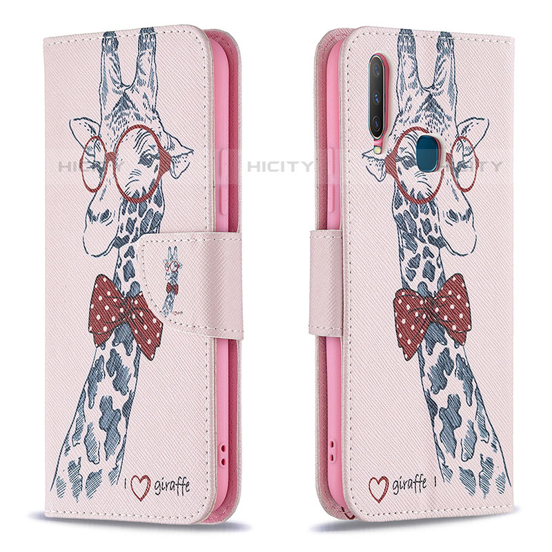 Coque Portefeuille Motif Fantaisie Livre Cuir Etui Clapet B01F pour Vivo Y15 Plus