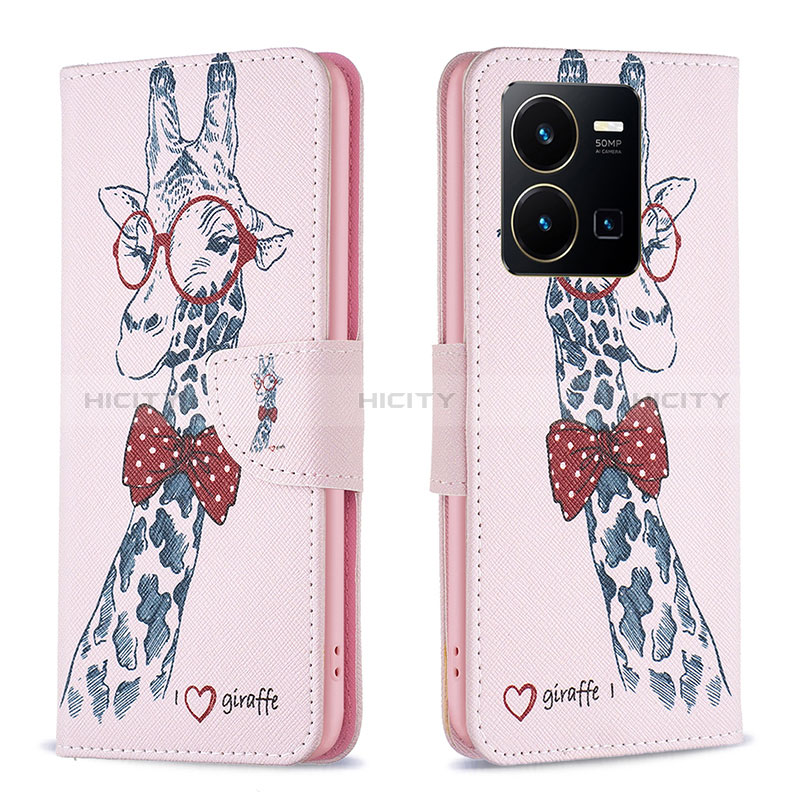 Coque Portefeuille Motif Fantaisie Livre Cuir Etui Clapet B01F pour Vivo Y35 4G Plus