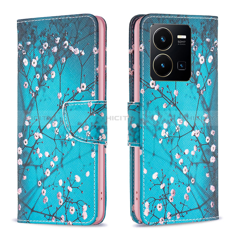 Coque Portefeuille Motif Fantaisie Livre Cuir Etui Clapet B01F pour Vivo Y35 4G Plus