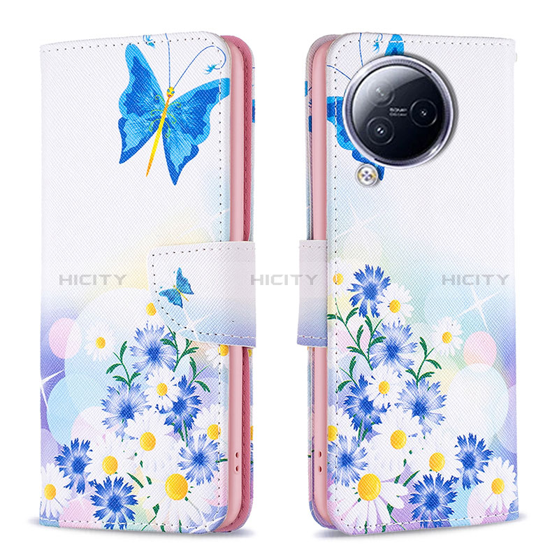 Coque Portefeuille Motif Fantaisie Livre Cuir Etui Clapet B01F pour Xiaomi Civi 3 5G Bleu Plus