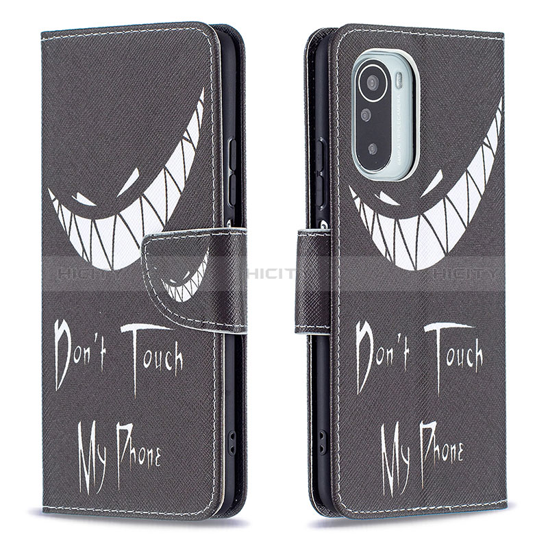 Coque Portefeuille Motif Fantaisie Livre Cuir Etui Clapet B01F pour Xiaomi Mi 11X Pro 5G Noir Plus