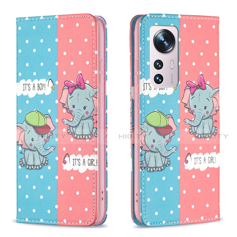 Coque Portefeuille Motif Fantaisie Livre Cuir Etui Clapet B01F pour Xiaomi Mi 12 5G Rose Plus