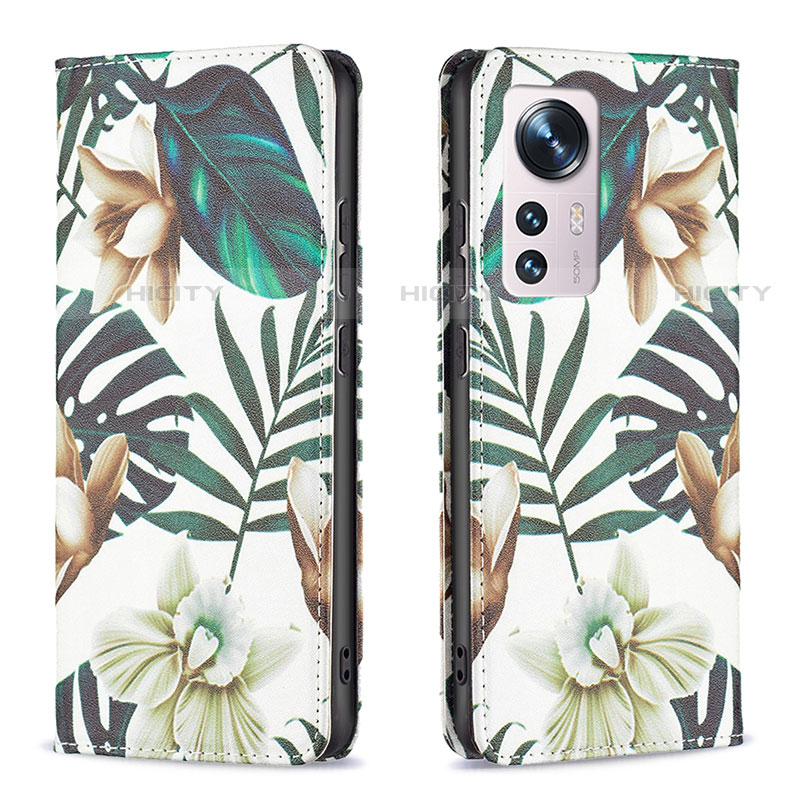 Coque Portefeuille Motif Fantaisie Livre Cuir Etui Clapet B01F pour Xiaomi Mi 12X 5G Pastel Vert Plus