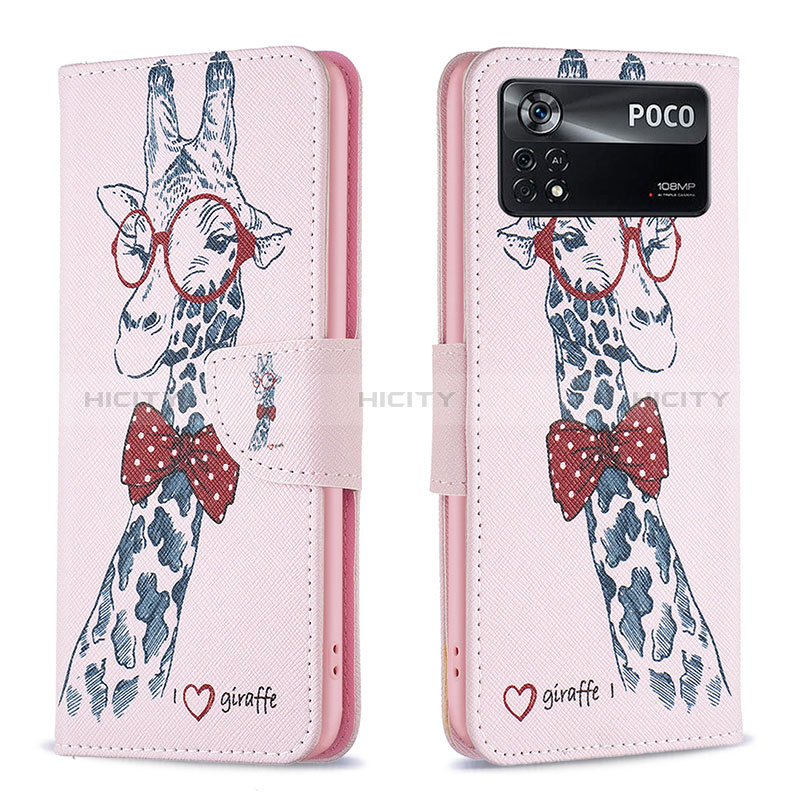 Coque Portefeuille Motif Fantaisie Livre Cuir Etui Clapet B01F pour Xiaomi Poco X4 Pro 5G Plus