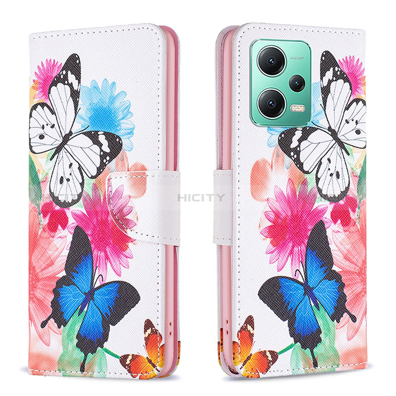 Coque Portefeuille Motif Fantaisie Livre Cuir Etui Clapet B01F pour Xiaomi Poco X5 5G Colorful Plus