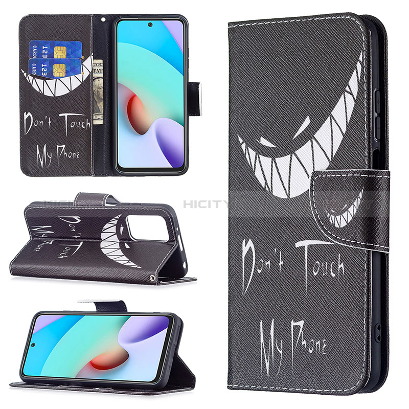 Coque Portefeuille Motif Fantaisie Livre Cuir Etui Clapet B01F pour Xiaomi Redmi 10 4G Plus