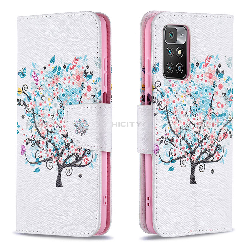 Coque Portefeuille Motif Fantaisie Livre Cuir Etui Clapet B01F pour Xiaomi Redmi 10 4G Plus