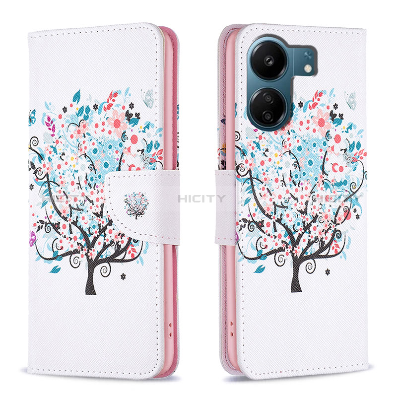 Coque Portefeuille Motif Fantaisie Livre Cuir Etui Clapet B01F pour Xiaomi Redmi 13C Plus