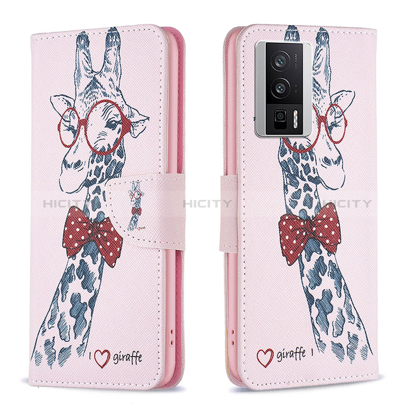 Coque Portefeuille Motif Fantaisie Livre Cuir Etui Clapet B01F pour Xiaomi Redmi K60 5G Plus