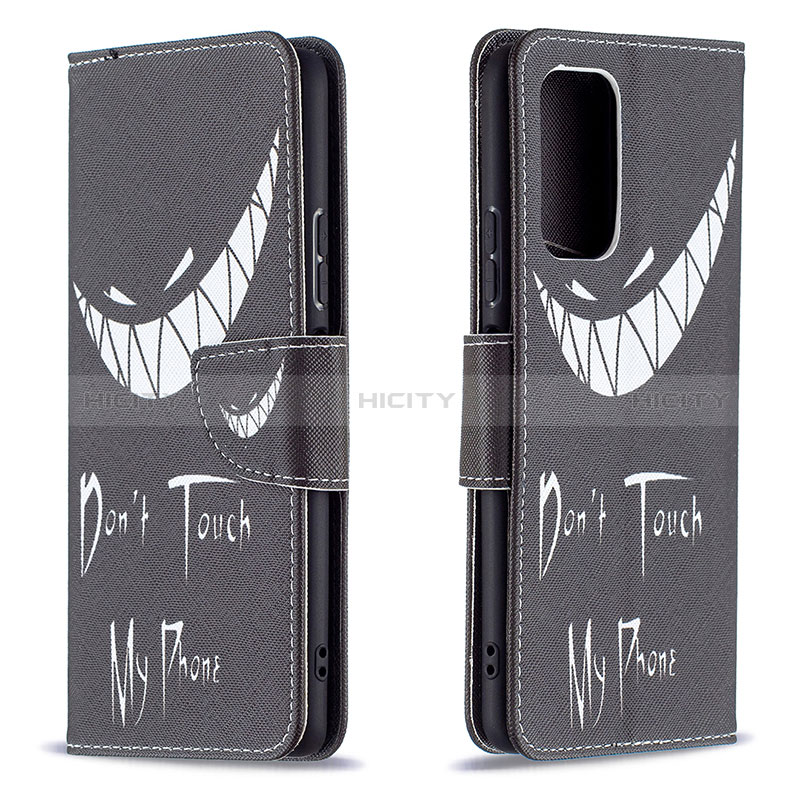 Coque Portefeuille Motif Fantaisie Livre Cuir Etui Clapet B01F pour Xiaomi Redmi Note 10 Pro 4G Noir Plus