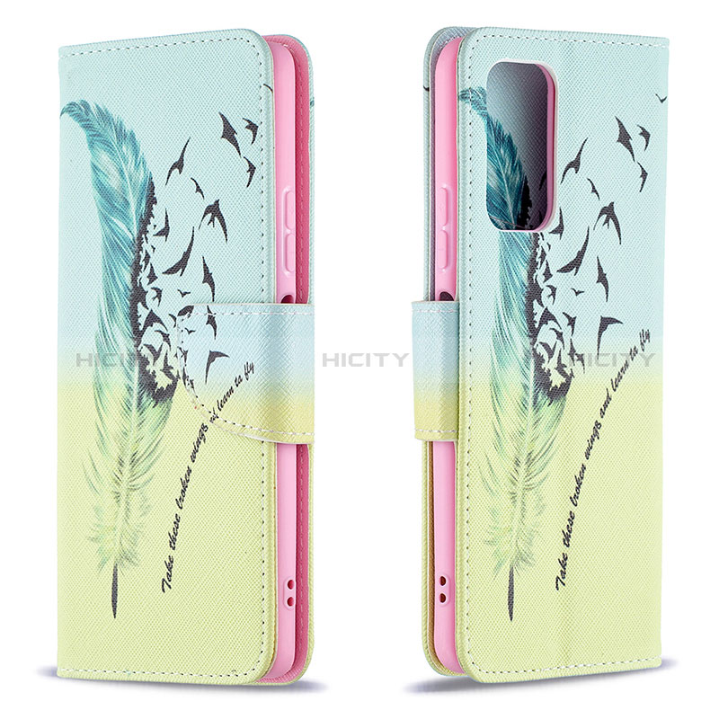 Coque Portefeuille Motif Fantaisie Livre Cuir Etui Clapet B01F pour Xiaomi Redmi Note 10 Pro Max Pastel Vert Plus