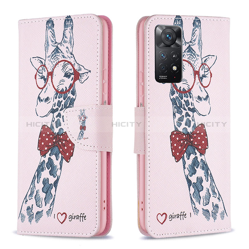 Coque Portefeuille Motif Fantaisie Livre Cuir Etui Clapet B01F pour Xiaomi Redmi Note 11 Pro 4G Plus