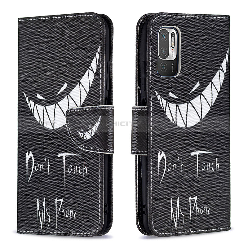 Coque Portefeuille Motif Fantaisie Livre Cuir Etui Clapet B01F pour Xiaomi Redmi Note 11 SE 5G Noir Plus