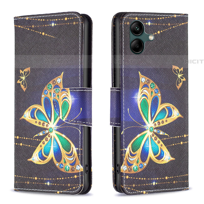 Coque Portefeuille Motif Fantaisie Livre Cuir Etui Clapet B03F pour Samsung Galaxy A04E Noir Plus