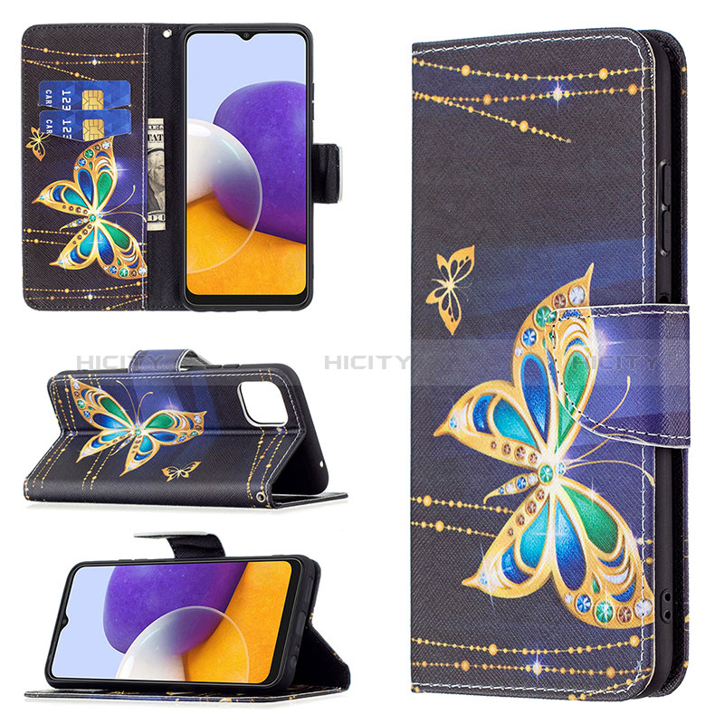 Coque Portefeuille Motif Fantaisie Livre Cuir Etui Clapet B03F pour Samsung Galaxy A22s 5G Plus