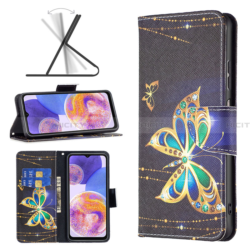 Coque Portefeuille Motif Fantaisie Livre Cuir Etui Clapet B03F pour Samsung Galaxy A23 4G Plus