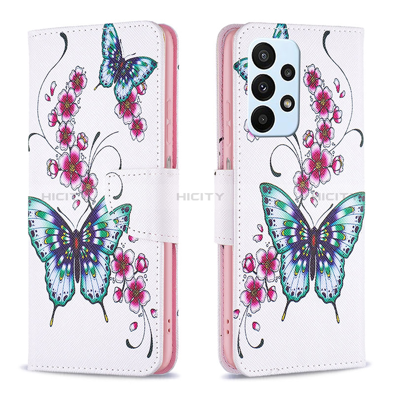 Coque Portefeuille Motif Fantaisie Livre Cuir Etui Clapet B03F pour Samsung Galaxy A23 5G Colorful Plus