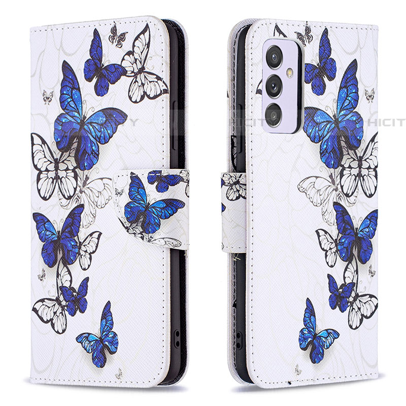 Coque Portefeuille Motif Fantaisie Livre Cuir Etui Clapet B03F pour Samsung Galaxy A34 5G Bleu Plus