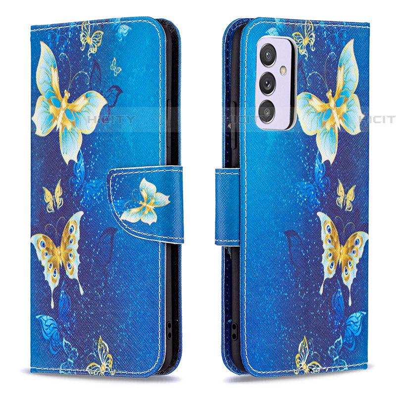 Coque Portefeuille Motif Fantaisie Livre Cuir Etui Clapet B03F pour Samsung Galaxy F54 5G Bleu Ciel Plus